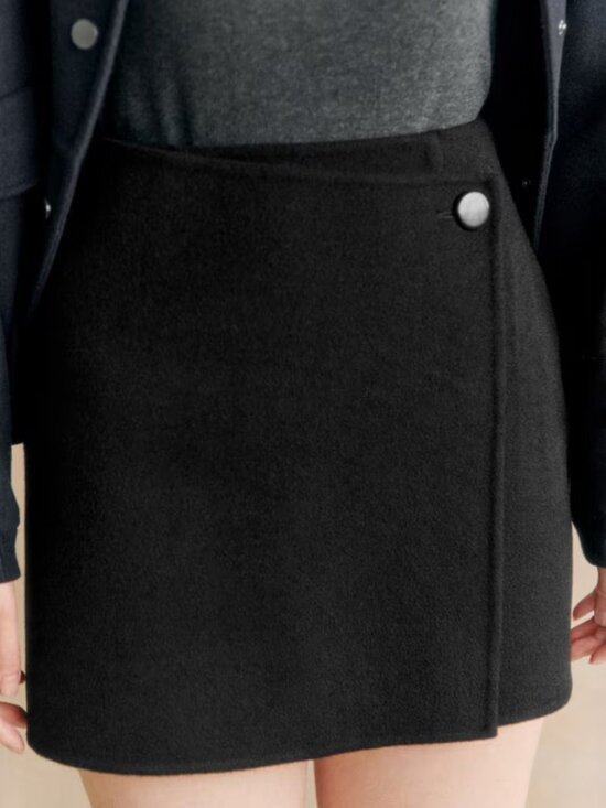Sezane Dresses & Skirts - Sézane Laure Wool Mini Skirt in Black NWT Size US 10